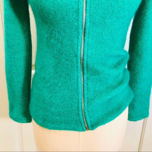 Gabriel Milano Kid Mohair Zip Sweater Size Small Green Color - Picture 4 of 13